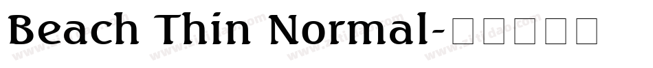 Beach Thin Normal字体转换